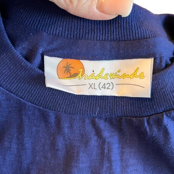 Vintage St. Maateen, St. Martin, Tradewinds, T-shirt, Navy Blue, XL - Picture 2 of 3